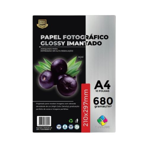 PAPEL FOTOGRÁFICO MAGNÉTICO A4 680G PACOTE 10 FOLHAS - CÓD. 172