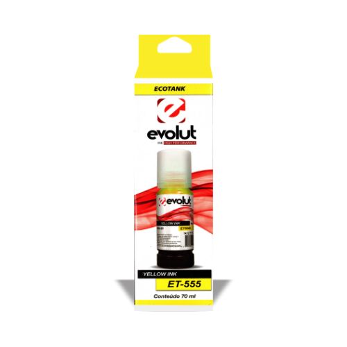 TINTA CORANTE EVOLUT EPSON ET555 L8180 L8160 L8190 YELLOW 70ML - CÓD. 3406