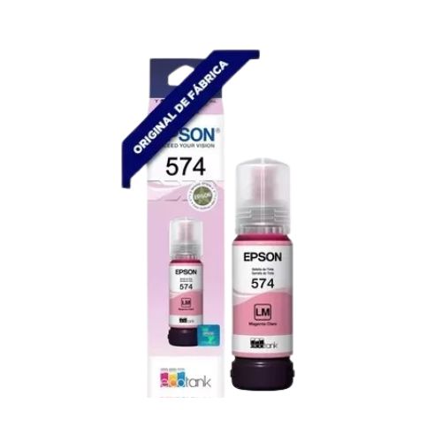 REFIL TINTA EPSON T574 L8050 L18050 MAGENTA CLARO ORIGINAL 70ML 4.5K - CÓD. 3456