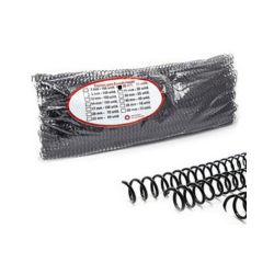 ESPIRAIS ENCADERNAÇÃO 25MM, 56 ESPIRAIS, FIO 2,1MM, 160 FOLHAS, PACOTE 45 UND PRETO - CÓD. 3848