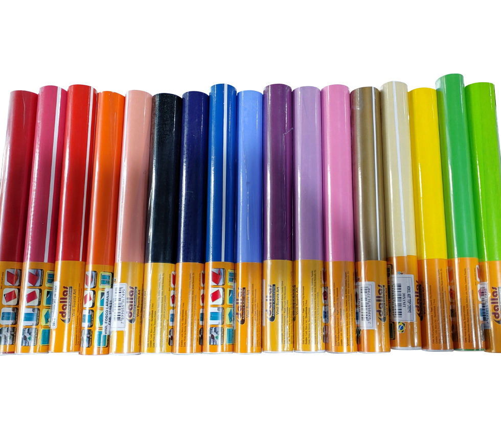 VINIL ART FOSCO CORES VARIADA 30CM X 1MT
