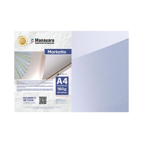 PAPEL MARKATTO OPALINA DAPPLE A4 180G 9 FOLHAS - CÓD. 3981