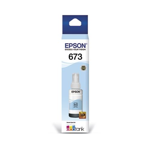 REFIL TINTA EPSON T673 673 L800 L810 L1800 L805 L850 CIANO CLARO ORIGINAL 70ML - CÓD. 549