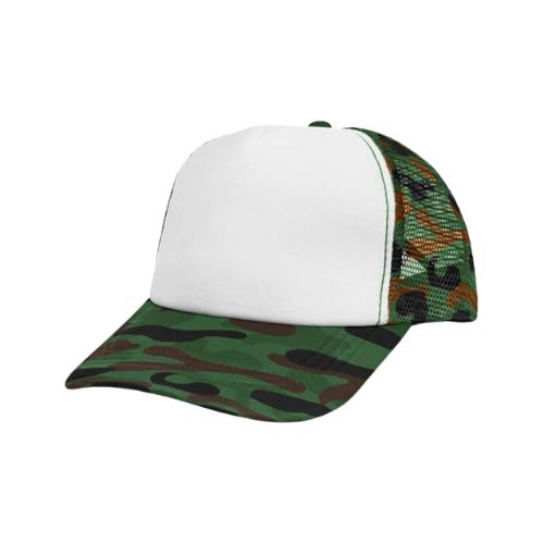 BONÉ PARA SUBLIMAÇÃO TELADO 56CM - 60CM VERDE CAMUFLADO - CÓD. 3488