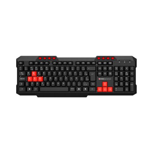 TECLADO COM FIO KROSS KE-K103V3 USB FUNÇÃO MULTIMÍDIA ABNT2 - CÓD. 3865