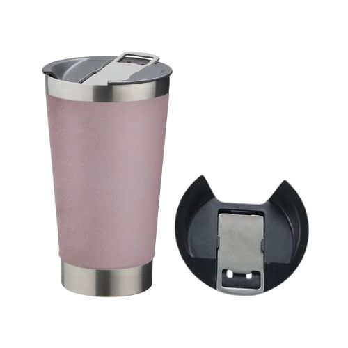 COPO TÉRMICO STY COM ABRIDOR 473ML OURO ROSA - CÓD. 3825