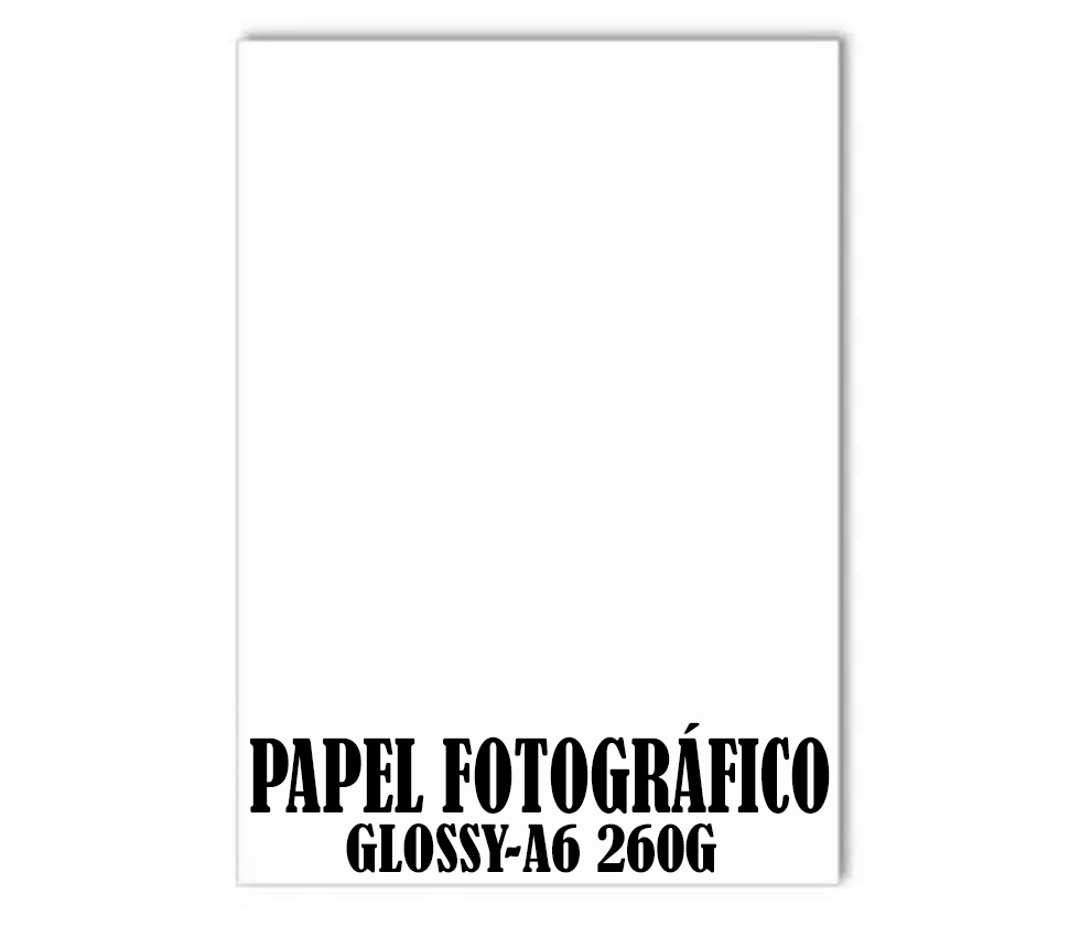 PAPEL FOTOGRÁFICO A6 260G PACOTE COM 20 FOLHAS - CÓD. 1077