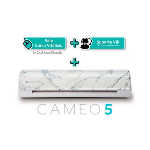 MÁQUINA DE CORTE CAMEO 5 BIANCO CARRARA + CURSO ONLINE - SILHOUTTE 4T - CÓD. 3589