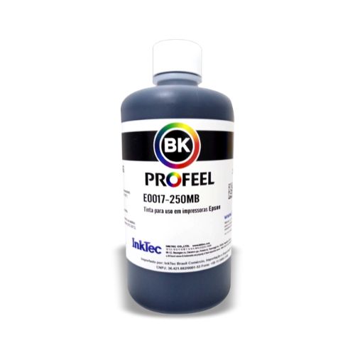 TINTA FOTOGRÁFICA CORANTE INKTEC COMPATÍVEL EPSON E0017 250ML BLACK - CÓD. 3529