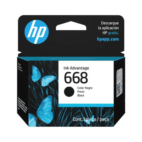 CARTUCHO TINTA HP 668 2970 4370 PRETO ADVANTAGE ORIGINAL 3ML - CÓD. 3997