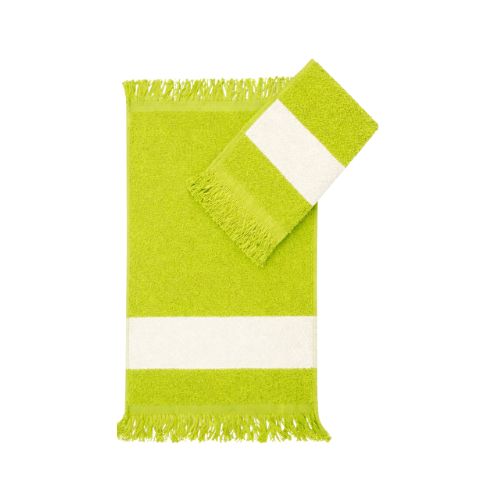 TOALHA PARA ESTAMPA SUBLIMÁTICA VERDE LIMÃO COM FRANJA 22CM X 35CM 300G - CÓD. 3380