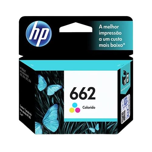 CARTUCHO TINTA HP 662 1516 2516 2546 2646 3516 3546 4646 COLORIDO ORIGINAL 2ML - CÓD. 278