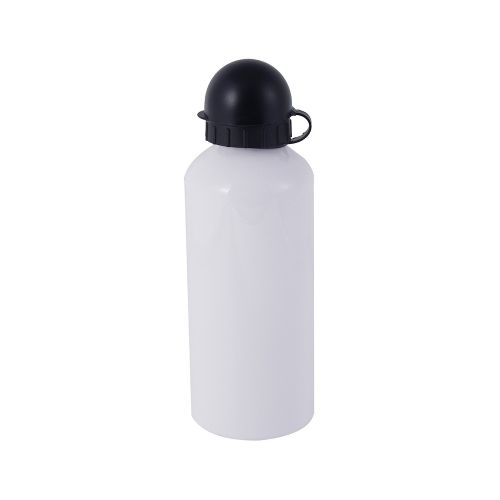 SQUEEZE DE ALUMÍNIO BRANCO COM TAMPA ARREDONDADA 500ML - CÓD. 3190