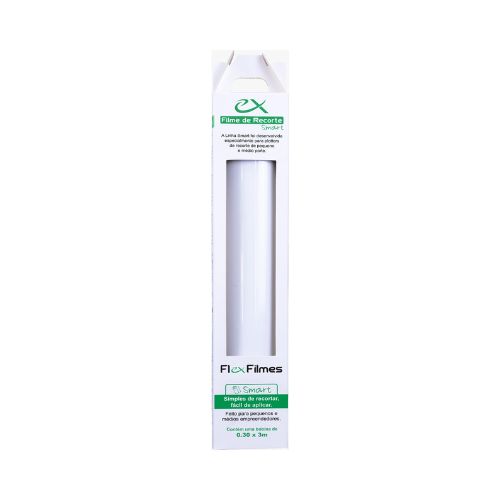 FILME DE RECORTE DA FLEX CUT SMART BRANCO 3000MM 0,30 CM X 3 M - CÓD. 2828