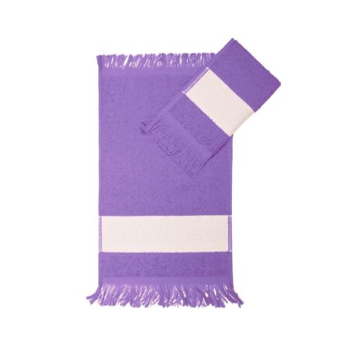 TOALHA PARA ESTAMPA SUBLIMÁTICA VIOLETA COM FRANJA 22CM X 35CM 300G - CÓD. 3378