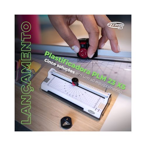 PLASTIFICADORA PLM23 X5 127V 3 CORTE 230 MM: RETO, ONDULADO, SERRILHADO E CANTEADEIRA - CÓD. 3162
