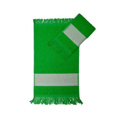 TOALHA PARA ESTAMPA SUBLIMÁTICA VERDE BANDEIRA COM FRANJA 22CM X 35CM 300G - CÓD. 3377