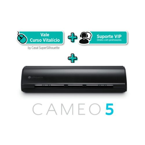 MÁQUINA DE CORTE CAMEO 5 PRETA + CURSO ONLINE - SILHOUETTE 4T - CÓD. 3352